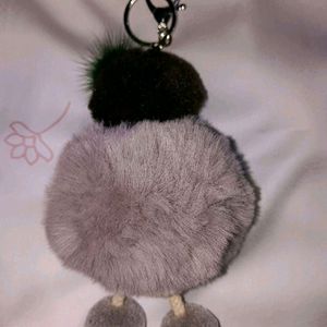 IMPORTED Monichichi Fur Ball Keychain