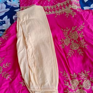 Umbrella Fancy Dress With Kundhan Work Pink Colour Never Used