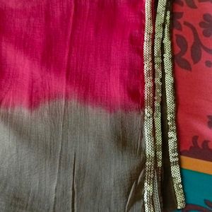 Green And Maroon Dupatta