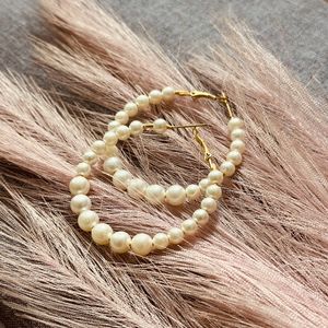 Pearl Hoop Earrings