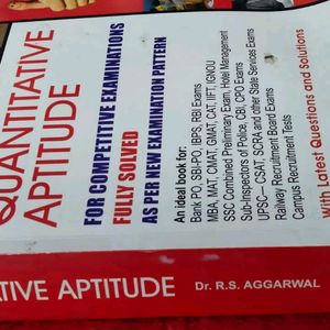 Book Of Quantitative Aptitude By Dr. R.S. Aggarwal