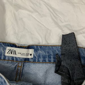 TRF ZARA HIGH WAIST WIDE LEG JEAN