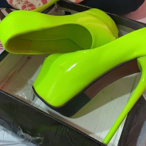 Neon Green High Heels