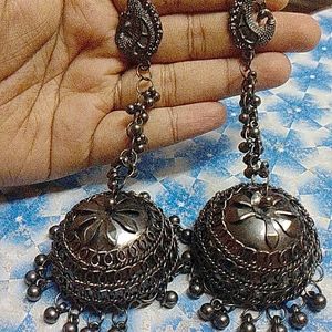 Oxidize Jhumka earrings.