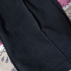 Black Wide Leg Flared Trouser