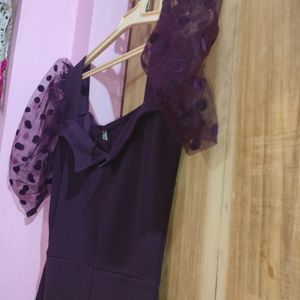 Women Bodycon Wine Colour Dress