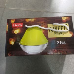 2 pcs pear 🍐 glass container