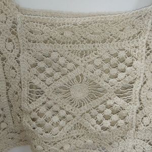 Square Neck Crochet & Net Topwears