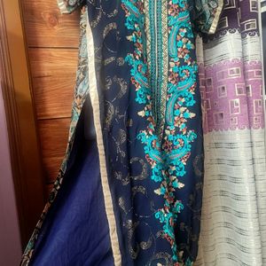 Pakistani Kurti With Beautiful Full Embroidery.