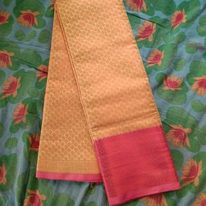 Lovely Fancy Silk Saree New With Attached Blouse