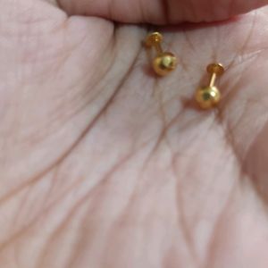 New Gold Earrings Studs 22crt