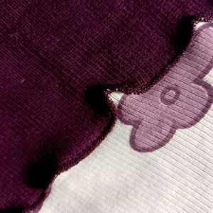 Rubbed Purple Tshirt With Tag