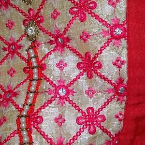 🔴BIBA Red Embroidery Kurta For Women