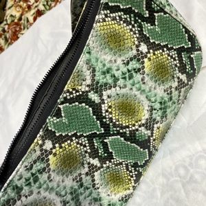 Cobra Print Shoulder Bag