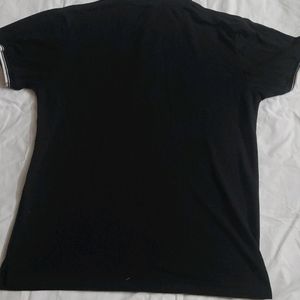 Black Tee With White Detailing