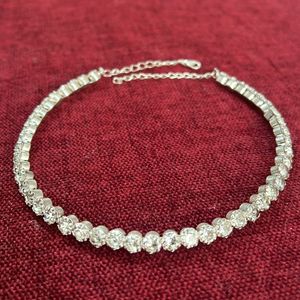 White Stone Choker Necklace