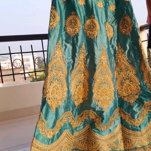 Sea Green Lehenga, Blouse And Dupatta