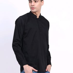 Trendy Black short kurta for boys