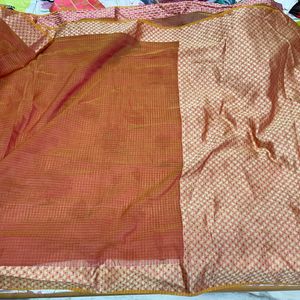 Organza   Silk Saree