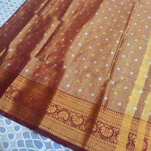 Brand New Tissue Benarasi Silk With Zari Border