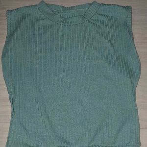 Cyan Colour Tank Top...