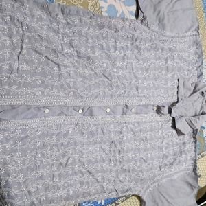 Chikankari Short Sleeve Shirt (Mens)