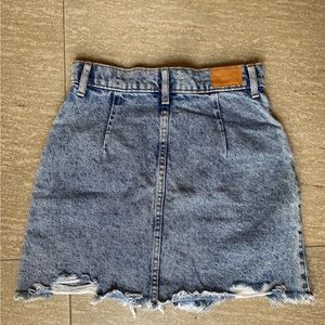 Bershka High Waisted Denim Skirt