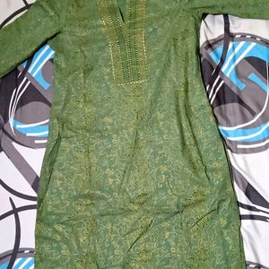 Festive Wear Green Kurta For Women