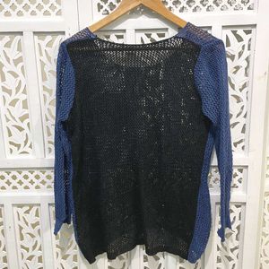 Crochet Blue & Black Top