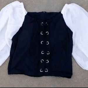 Puff Sleeves Crop Top