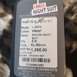 Rayon Night Jump Suit With Free Combo