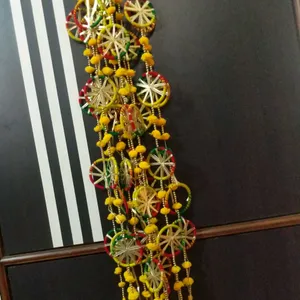 Diwali Offer🕯️Set of 10 Gota Chakri Pompom Latkan