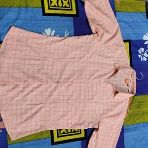 Light Pink Formal Check Shirt