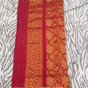 red colour pattu saree