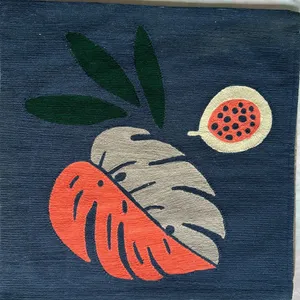 45x45 Botanical Fruit Cushion Cover Blue