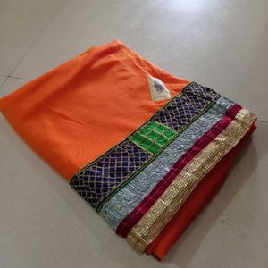 🤩New Festive Season 💥Orange Saree For Women🔥