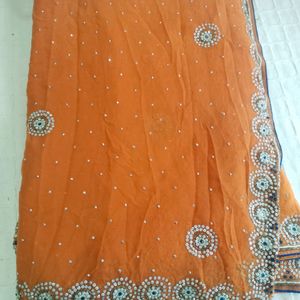 Partywear Heavy Embroidered Saree