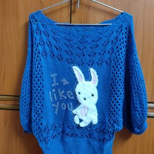 Dark Blue Woollen Top