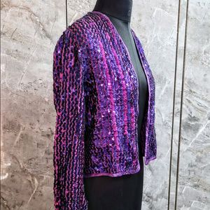 Purple Sequins Jacket