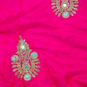 Embroidery Original Mirror Work Saree