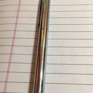 A Metal Pen Blue Ink