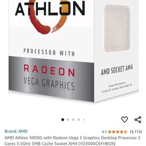 AMD Athleon 3000g  Processor With Bill And Box