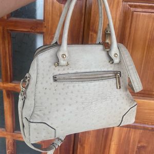 Tangy Cream Color Leather Bag