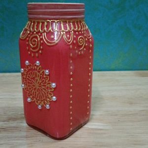 Beautiful Hand-painted And Decorated Moroccon Mason Jar