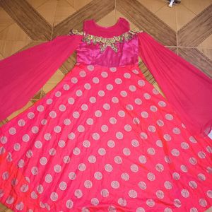 Pink  Festive One Piece For Women