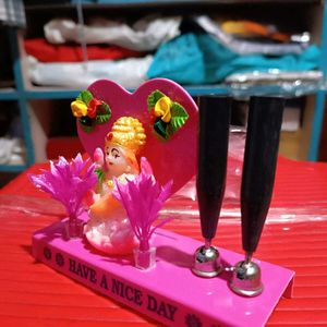 Pen Holder With Saraswati Maa Idol