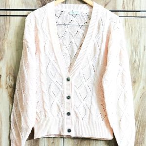 Peach Colour Designer Cardigan Size-40