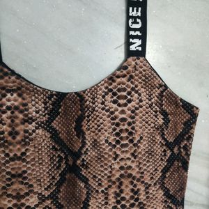 Snake Print Sexy Top