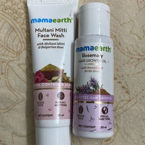 Mamaearth Facewash, Sunscreen & Hair Growth Oil