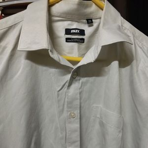 MAX premium cotton blend white shirt for men